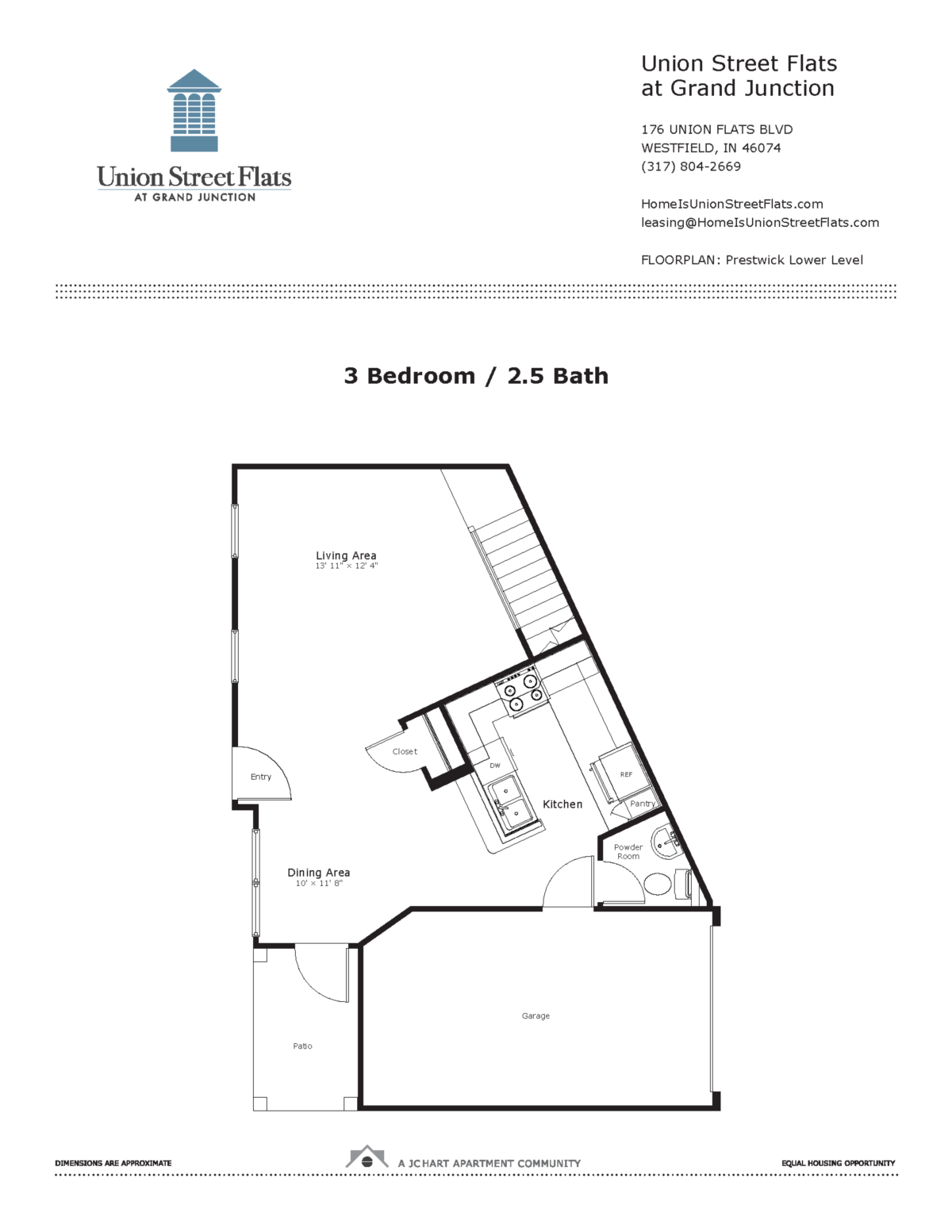 Prestwick 3 Bedroom Floor Plan Union Street Flats